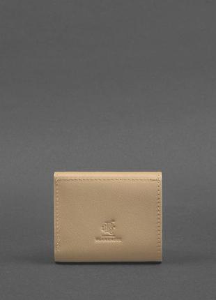 Жіночий шкіряний гаманець 2.1 світло-бежевий4 фото