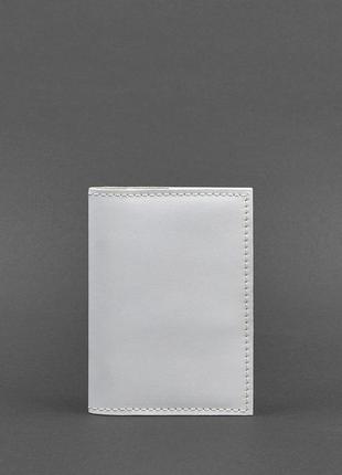 Шкіряна обкладинка для паспорта та військового квитка 1.2 біла