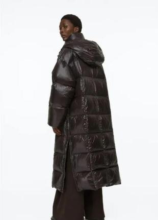 Пухове пальто h&m premium selection, розмір м4 фото