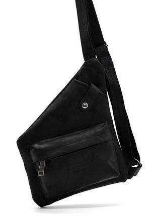 Кожаная сумка слинг, рюкзак через плечо ra-6501-3md бренд tarwa