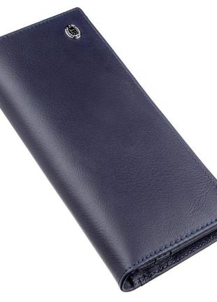 Женский кошелек с внешним отделением st leather 18895 синий