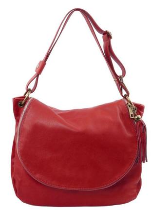 Женская кожаная сумка tuscany leather tl bag tl141110 (red – красный)