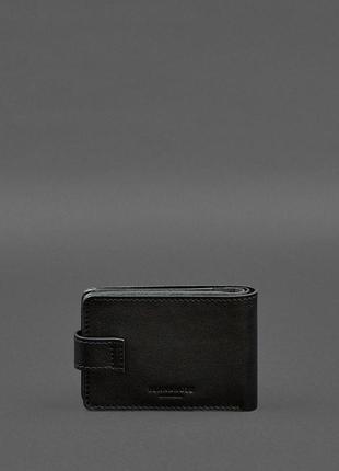 Шкіряна обкладинка- портмоне для посвідчення учасника бойових дій (убд) чорна5 фото