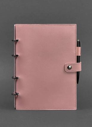 Шкіряний блокнот з датованим блоком (софт-бук) 9.1 рожевий4 фото