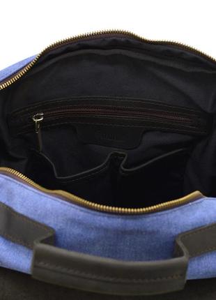 Сумка рюкзак для ноутбука из канвас tarwa rck-3420-3md синий8 фото
