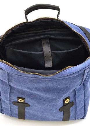Сумка рюкзак для ноутбука из канвас tarwa rck-3420-3md синий7 фото