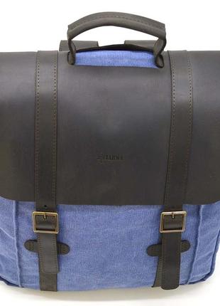 Сумка рюкзак для ноутбука из канвас tarwa rck-3420-3md синий5 фото