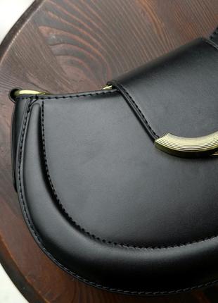 Сумка женская багет черная baguete viva bag