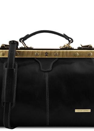 Шкіряна сумка саквояж tuscany leather michelangelo tl10038 (чорний)