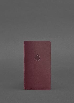 Шкіряний чохол для iphone 11 бордовий