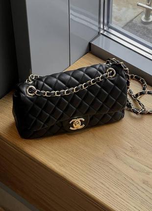 Сумка chanel black gold2 фото