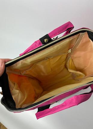Сумка-рюкзак для мам розовая сумка для мамы новорожденного рюкзак для мам лучший товар6 фото