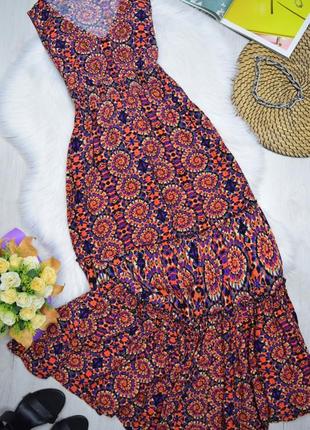 Платье в принт летнее легкое длинное платье сарафан