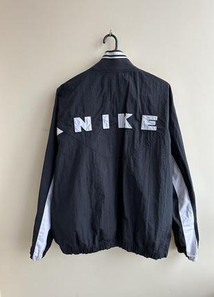 Редкая красивая винтажная куртка nike с большим лого нейлон баллон мужской см