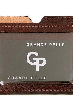 Кардхолдер grande pelle 307620 натуральна шкіра кольору шоколад