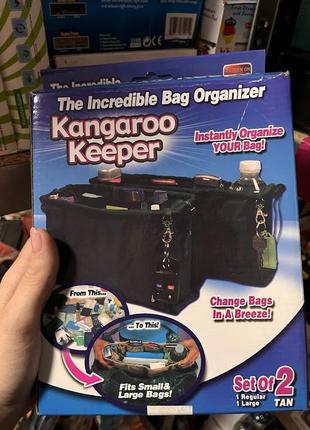 Органайзер для сумки kangaroo keeper черный лучший товар1 фото