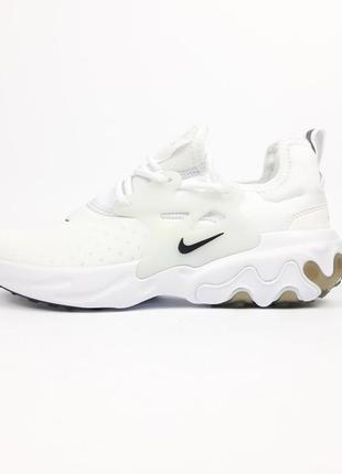 Nike react presto белые с черным кроссовки женские кеды найкто весенние демисезонные демисезон низкие топ качество