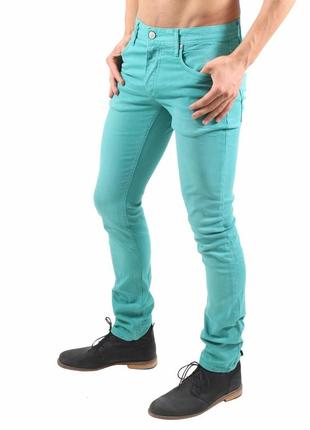 Джинси jack&jones mens jeans tim original porcelain green, 36\32, нові, світло зелений ментол, slim