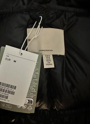 Пухове пальто h&m premium selection, розмір м6 фото