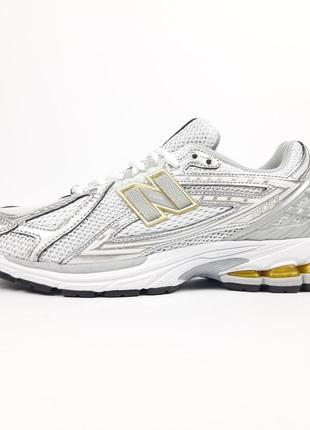 New balance 1906r белые с серебром кроссовки мужские кожаные текстильные 2009 баланс весенние осенние демисезонные демисезон топ качество тротуара