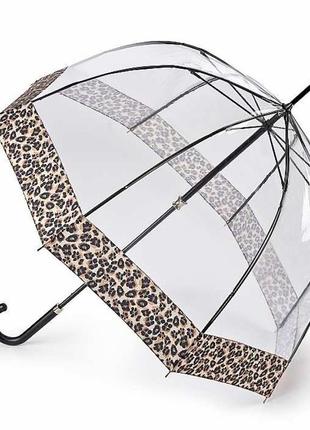 Зонт-трость женский fulton l866  birdcage-2 luxe natural leopard (леопард)