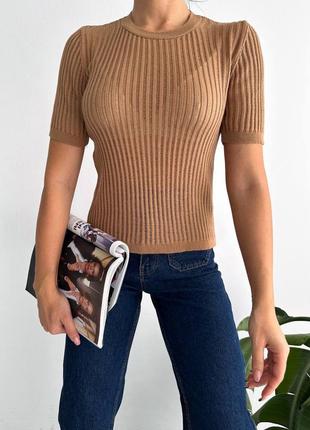 Полупрозрачная футболка ❤️ базовая кофта с коротким рукавом ❤️ женская футболка5 фото