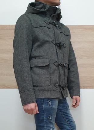 H&amp;m - m-l - duffle coat - пальто куртка мужское серое мужское4 фото