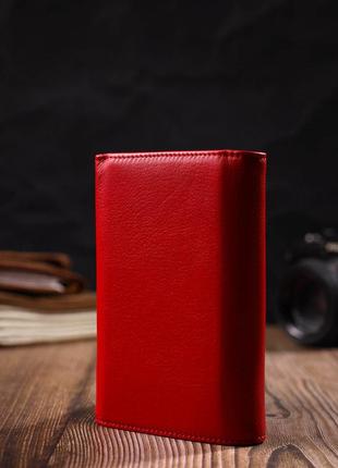 Гаманець для жінок у три складання з натуральної шкіри tony bellucci 22038 червоний