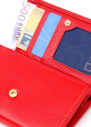 Гаманець для жінок у три складання з натуральної шкіри tony bellucci 22038 червоний
