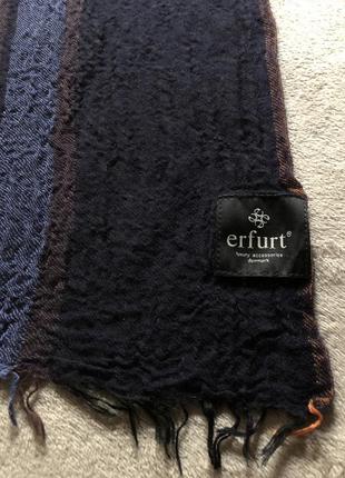 Шикарный женский большой шерстяной шарф шаль палантин erfurt5 фото