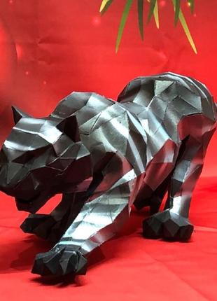 Paperkhan 3d конструктор из картона полигональная большая фигура собака гиена декор интерьерная скульптура дикие животные