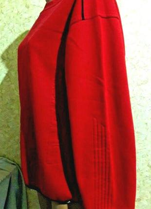 Винтажный утепленный красный свитшот толстовка унисекс от adidas5 фото