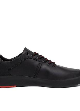 Мужские кожаные кеды ortega aircross black and red5 фото