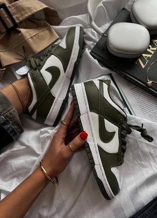 Кроссовки nike dunk low medium olive