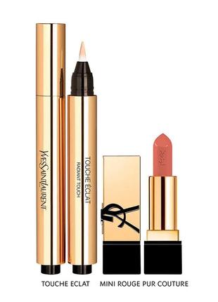 Набір для макіяжу  yves saint laurent (cor/2.5ml + lipstick/1.2g)2 фото