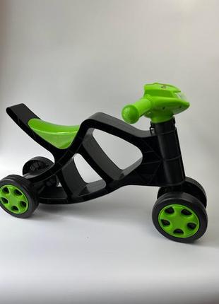 Міні байк для дітей дитячий беговел мінібайк чорний із зеленим кращий товар4 фото