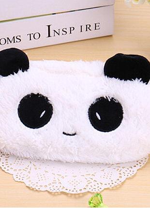 Пенал школьный "panda", детский, милый с пандой (белый)