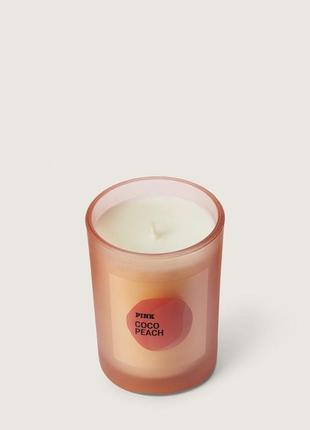 Арома свеча coco peach candle pink victoria's secret
