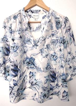 Reiss 100% шелк роскошная блуза sandro peserico bogner marc cain franchi max mara arket стиль