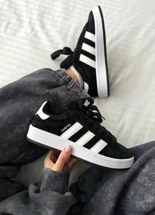 Женские кроссовки адидас adidas campus 
« black / white » 
premium