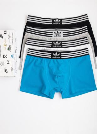 Трусы (4 шт) в коробке мужские набор подарка боксеры комплект мужское нижнее белье