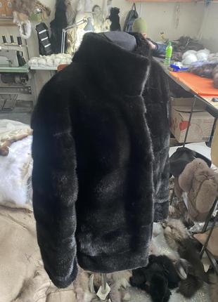 Норковая женская шуба шубка автоледи, скандинавские самцы в черном окрасе, 70 см длина, 42-60 размеры