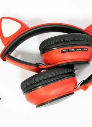 Наушники беспроводные накладные “wireless earphone st77m” красные, детские беспроводные наушники с у