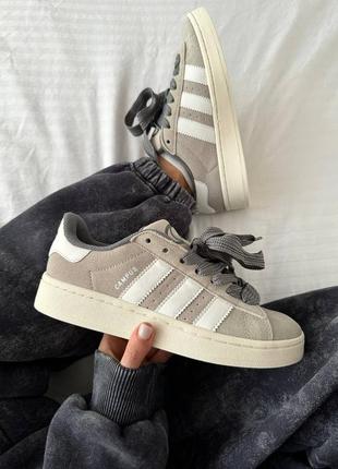 Женские кроссовки адидас adidas campus 
« light grey / white »