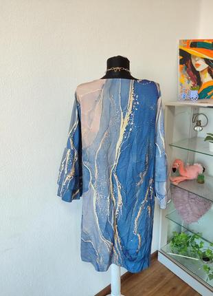 Стильное платье трапеция 3d, рукава рюши5 фото