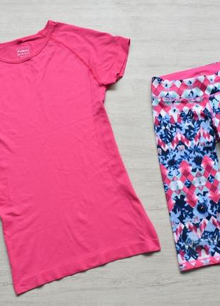 Яскрава рожева термофутболка термобілизна work out безшовна