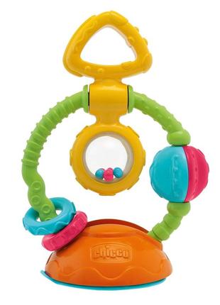 2 игрушки погремушки, на присоске для малышей touch &amp; spin chicco, гуся limo toy5 фото