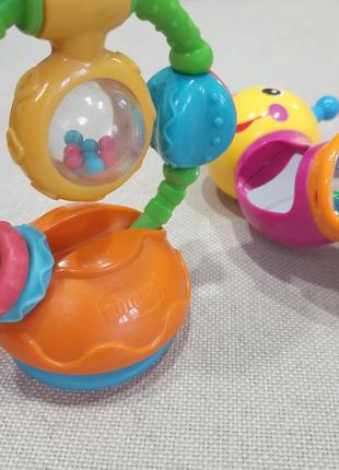 2 игрушки погремушки, на присоске для малышей touch &amp; spin chicco, гуся limo toy2 фото