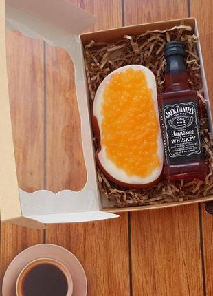 Мило ручна робота подарунки на день св. валентина "віскі jack daniel's та бутерброд з ікрою"