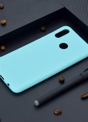 Чехол huawei p smart plus / nova 3i / ine-lx1 силикон soft touch бампер мятно-голубой